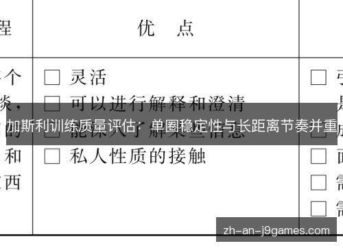 加斯利训练质量评估：单圈稳定性与长距离节奏并重